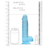 Real Rock Crystal Gode Crystal Clear 16 x 4cm Bleu